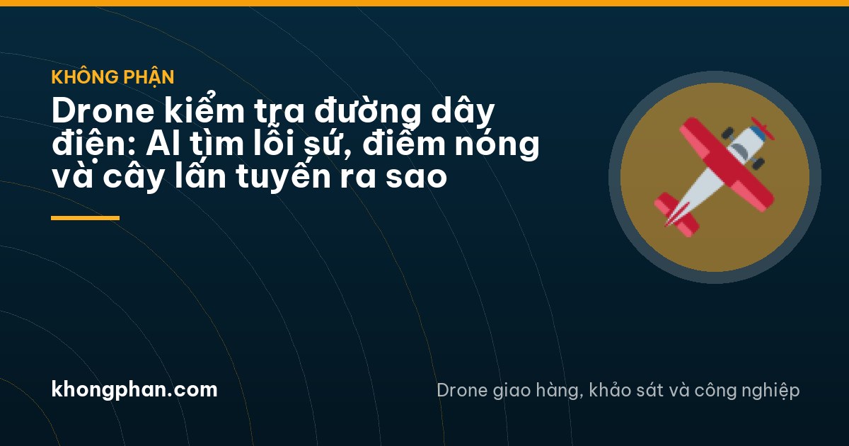 Over-the-shoulder view of a technician in a hard hat holding a drone controller near a high-voltage transmission tower on a hillside, misty morning, drone small in the sky